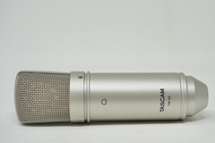 Tascam TM-80 Studio Condenser Microphone Silver with Shockmount Tripod XLR Cable