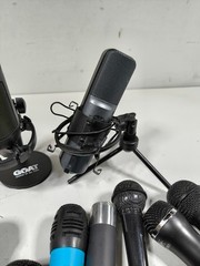 LOT OF 10 Various Brands & Models Microphone Used Working