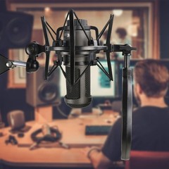 AT2020 Shock Mount with Pop Filter, Windscreen and Shockmount to Reduce Vibra…