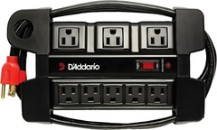 D’Addario PW-TGPB-01 Tour-Grade Power Base 8-Outlet Surge Protector w/ 6′ Cable