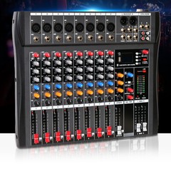 New 8 Channel Mixer Stage performance small portable phantom power Bluetooth ABS