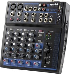 Gemini Sound Professional Audio Equipment GEM-08USB Compact Rotary 8 Channels Li
