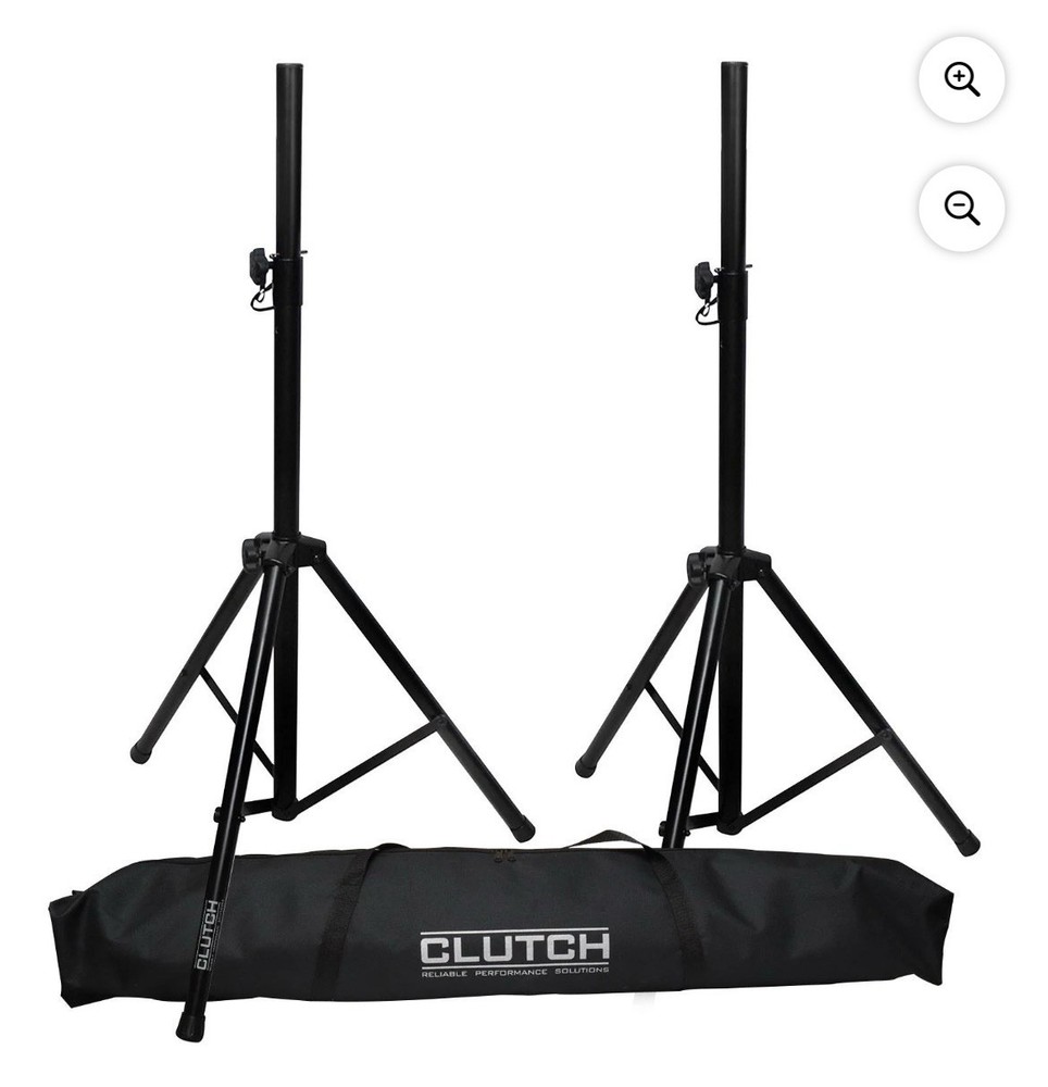 Clutch CL-STPACK Heavy Duty Professional Tripod PA Speaker Stands w/ Carry Case