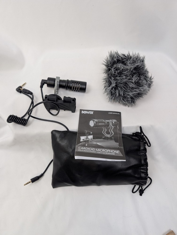 Bower Cardioid DSLR Smartphone Video Microphone Shotgun Mic Vlogging YouTube
