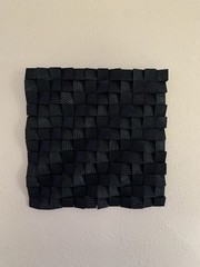 18×18 in. Black Wood Acoustic Sound Diffuser Panel/Wall Art