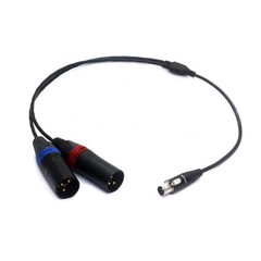 Audio Cable TA5F Mini XLR 5pin Female to Dual NEUTRIK XLR 3pin Male