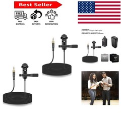 High-Sensitivity Lavalier Mic Set – 2-Pack for Vlogs, Lectures, and Broadcasts