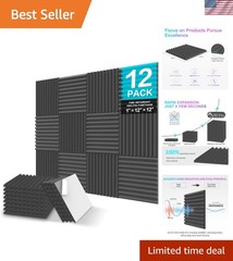 Eco-Friendly Soundproof Panels – 12 Pack, Perfect for Home Theaters & Workspaces