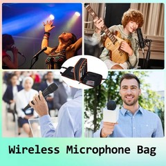 TEFGTER Microphone Case,Wireless Microphone Bag,Portable Storage Case,8 Slots…