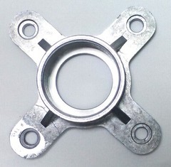 Flange Adapter 1 3/8″-18 for 1″ Bolt-On Horn Flare with 4 Hole (Aluminum Metal)