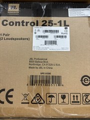JBL Control 25-1L Non-Powered Indoor/ Outdoor 8 Ohm Speaker – Black (pair)