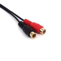 Qaoquda 3.5mm to 2RCA Adapter Cable, 8 Inch Gold 8 inches (length),