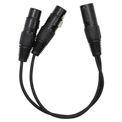 6PC 3-Pin XLR Male to Dual 2 Female Jack Y Splitter Mic DJ Cable Adaptor 16 AWG