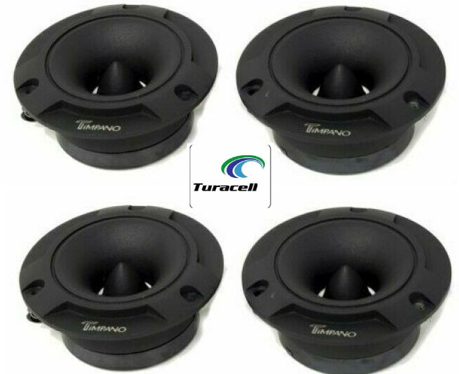 4x Timpano TPT-ST2 4″ Super Loud Tweeters Black Titanium Bullet 240 Watts NEW!
