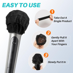 100Pcs Disposable Microphone Covers Microphone Windscreen Bulk Protective Caps