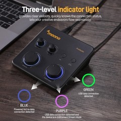 Maono ProStudio PS22 Lite USB Audio Interface 24-bit 192kHz 2-in/2-out XLR New