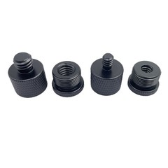 4 PCS Mic Stand Thread Screw Adapter 5/8 3/8 1/4 Inch Male Female Tripod