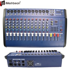 2000W Pro 12 Channel Mixer w/Power Amplifier Bluetooth Sound Package Powertable