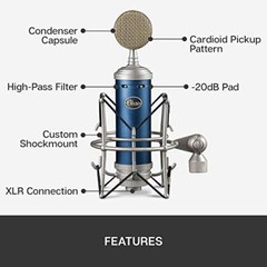 Blue Bluebird SL XLR Condenser Microphone for Recording and Streaming, Large-Dia