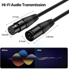 XLR Cables 3 Ft 4-Pack – Noise-Cancelling Microphone & Stage Lighting Solutions