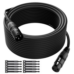 XLR Cable Microphone Cable 35 Feet, Heavy Duty Balanced XLR Speaker Cable Fro…