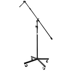 Tripod Studio Mic Boom Stand Mini Boom and Casters – On-Stage