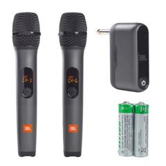 JBL Wireless 2 Microphone System -Rechargeable UHF Receiver with 6-Hour Battery