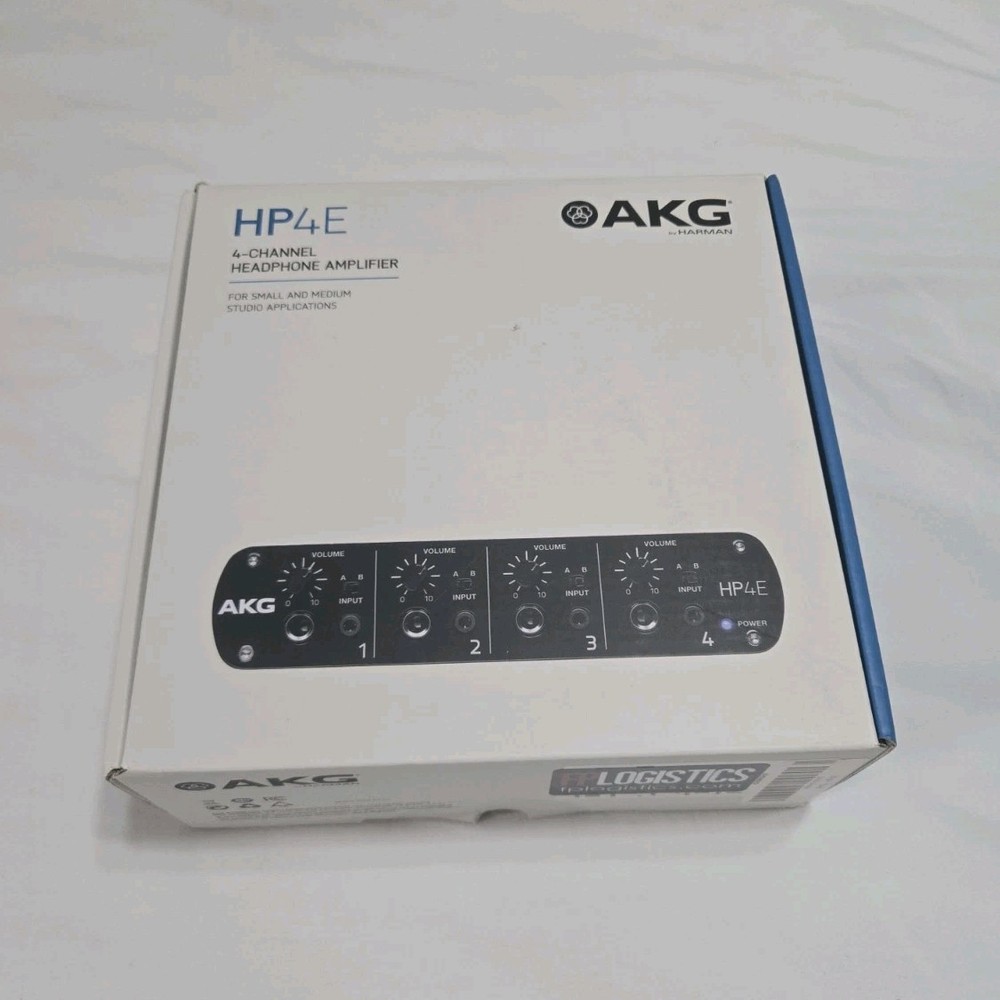 AKG HP4E 4-Channel Tabletop Stereo Headphone Amplifier Black TRS Headphone Jack