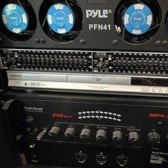 Amateur DJ or PA System- Radio Shack MPA-250B Amplifier And SA230 Sub Amp Plus…