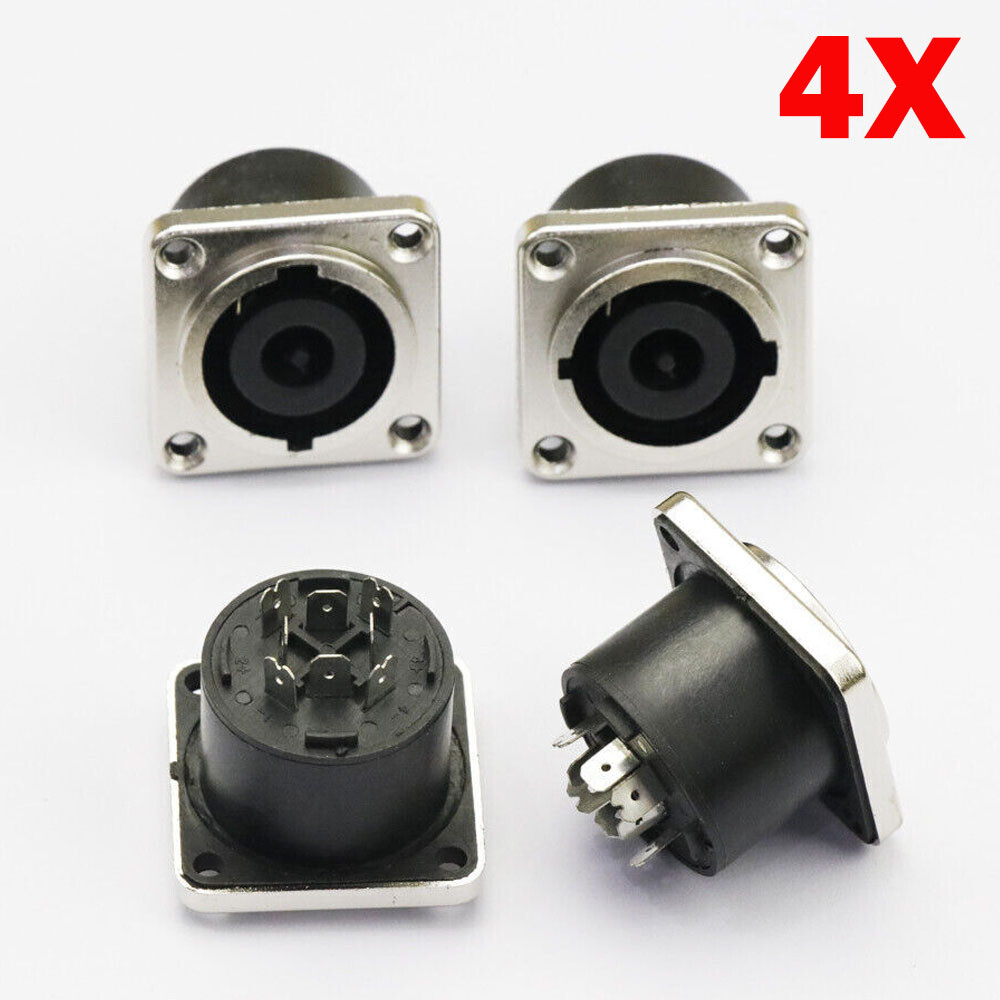 4x For Speakon For Neutrik NL8MPR Loudspeaker Amplifier 8 Pole Panel Connector