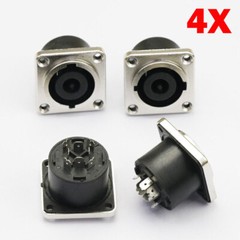4x For Speakon For Neutrik NL8MPR Loudspeaker Amplifier 8 Pole Panel Connector