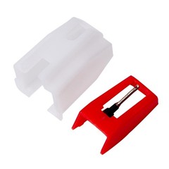 Turntable Stylus Replacement Needles for Record Players, Ruby Tip, Red, Red