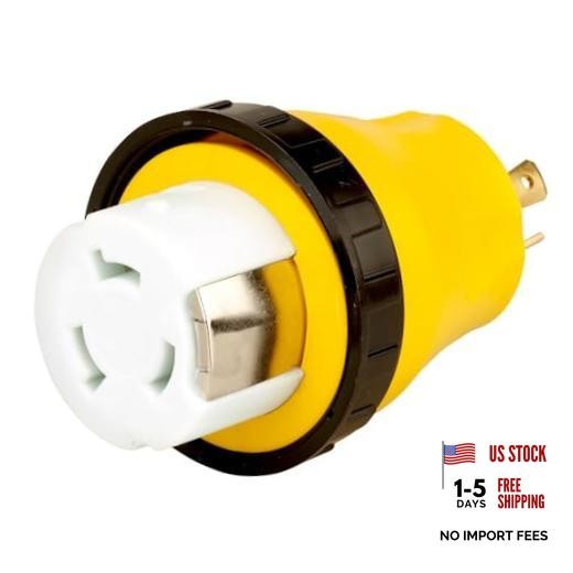 NEMA L14-30P to 50A SS2-50R RV Marine Power Generator Adapter, 30A L14-30P to