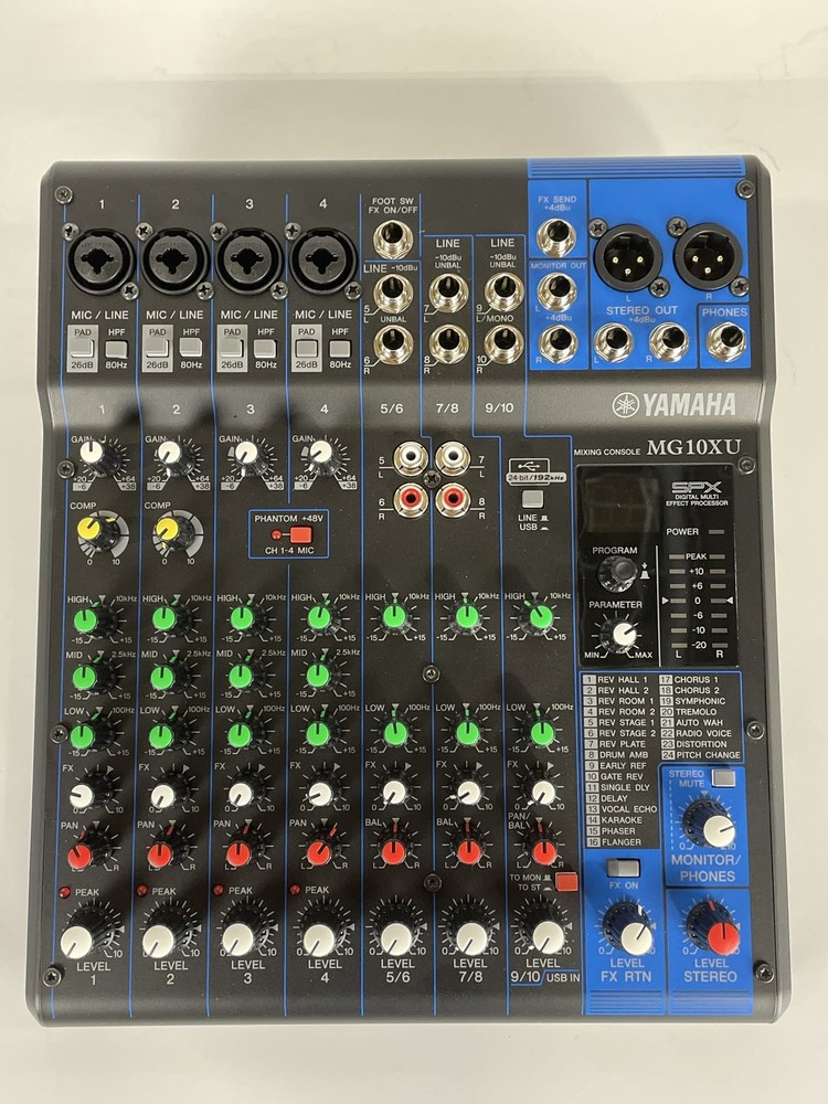 Open Box Yamaha MG10XU 10-Channel Analog Mixer w/ Effects