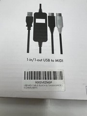 (QTY 2) Oxsubor USB Cable-Upgrade Professional MIDI to USB In-Out Cable Adapter