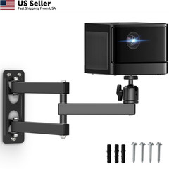 JUBOR Projector Wall Mount, 360° Rotation Adjustable 15.4 inches
