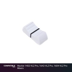 White Fader Cap with Line for Mackie 1402-VLZ Pro, 1642-VLZ Pro, 1604-VLZ Pro Mi