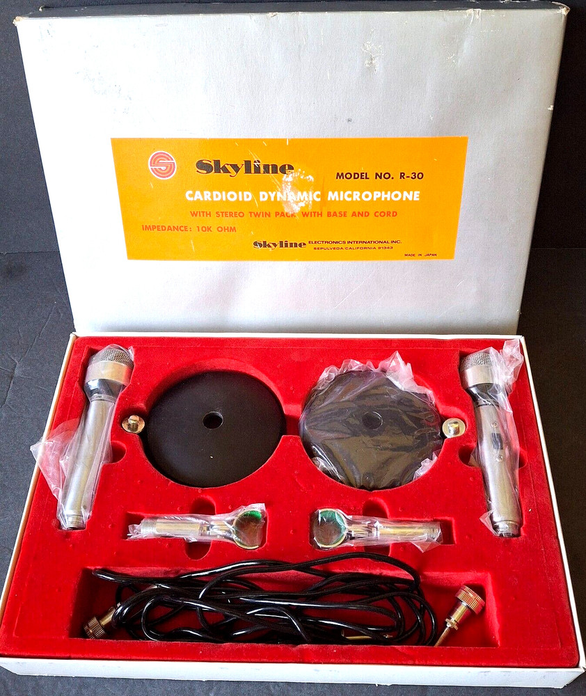 Skyline R-30 Cardioid Microphones Set New in Box Parts/Repair PLEASE READ