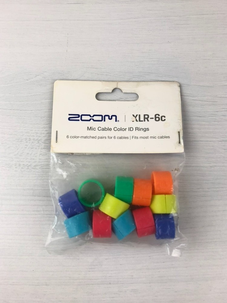 Zoom XLR-6c Mic Cable Color ID Rings – 6 Pair of Rings – Brand New