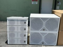 (4) Wharfedale Pro WLA-28A 8″ Line Array W/ (2) WLA-218BA SUB PKG #7018 (THS)