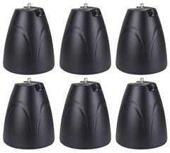 (6) Rockville PEN-65T Black 6.5″ 70V Hanging Pendant Speakers For Restaurant/Bar
