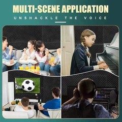 1 Pack Acoustic Foam Panels, 48 X 24 X 2Inch High Density Sound Absorbing2598