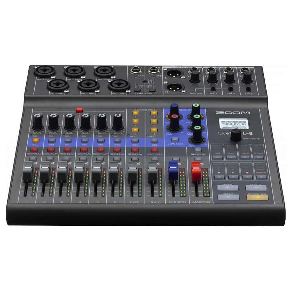 Zoom LiveTrak L6max 12-Channel Portable Digital Mixer and Recorder, Black