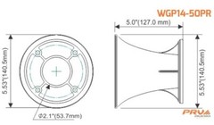 1x PRV Audio PRV-WGP14-50PR White 2” Exit Horn Waveguide