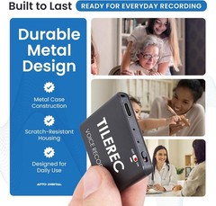 Durable 64GB Voice Recorder with Built-In Microphone for Professional Use