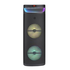 Portable Dual 10″ Wireless Bluetooth Party Speaker Subwoofer Sound System w/ Mic