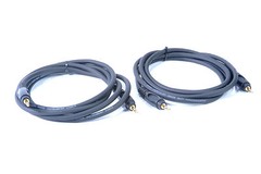 6ft mono 1/8” (3.5mm) TS audio male to male cables 2 pack