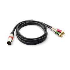 SiYear XLR Male to 2 x Phono RCA Plug Adapter Y 5 feet/1.5m, 1.5m (1XLR-2RCA)