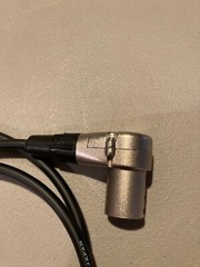 3 foot Canare L-4E6S Neutrik Rt angle male XLR to Amphenol 1/4″ TRS plug cable
