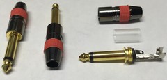 Lot100x 1/4″ Mono Male Plug Audio/Microphone Cable/Cord End/Terminator 6.35mm{gR